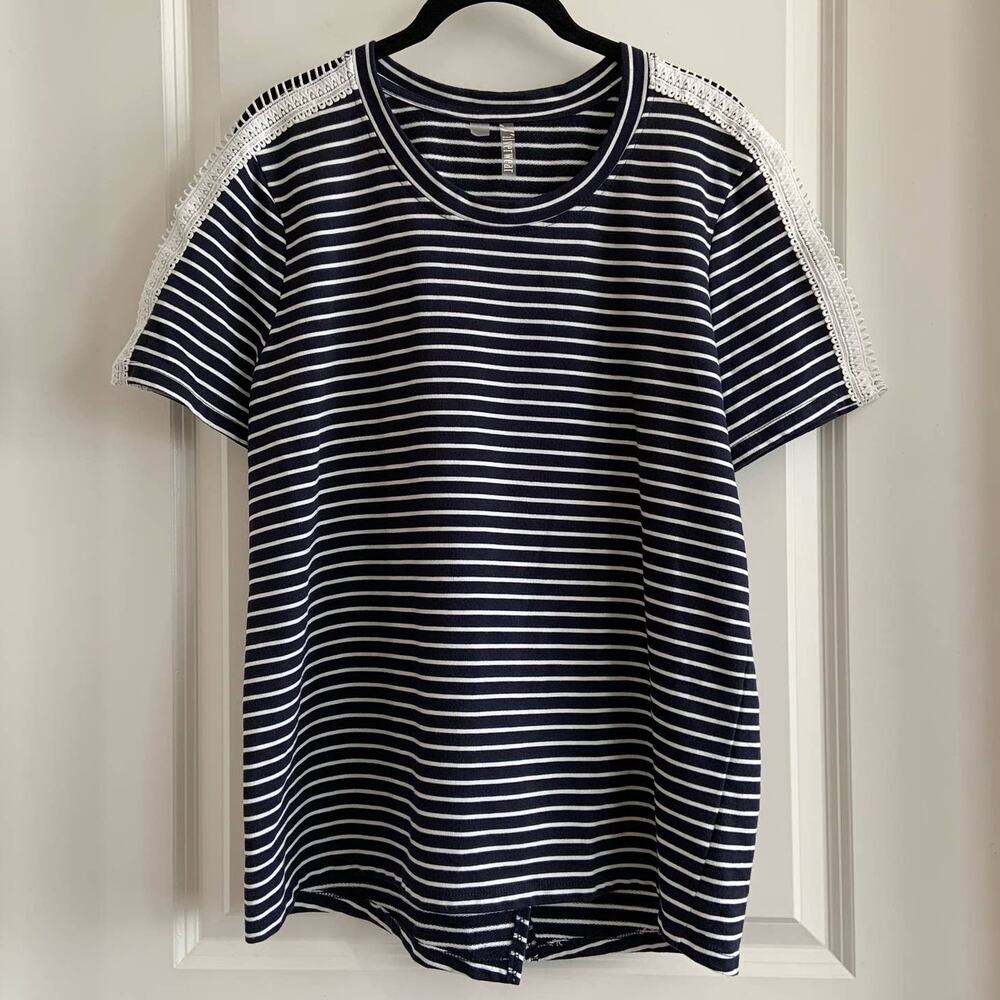 Silverwear Large Crossover Back Striped Top